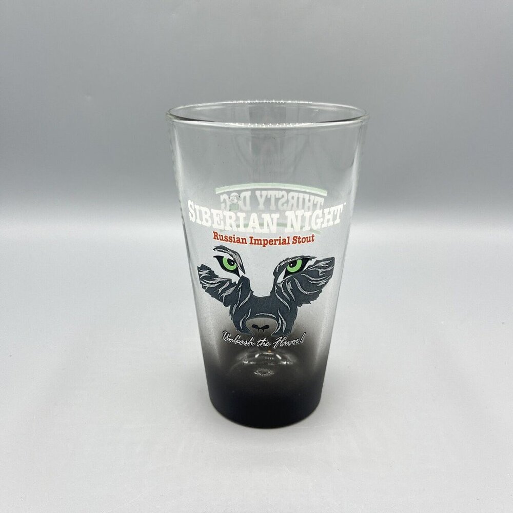 Siberian Night Russian Imperial Stout Logo Pint 16 Oz. Beer Glass Thirsty Dog